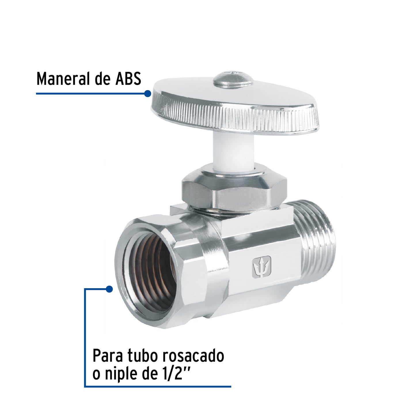Llave angular 1/2"x1/2" recta de compresión, s/contratuerca 48029