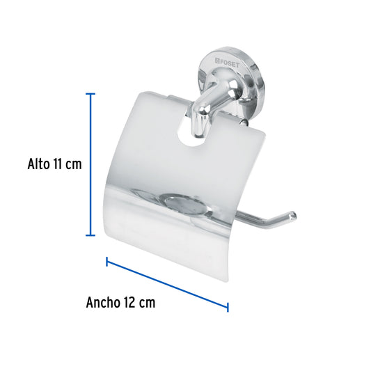 Portarrollo con cubierta de acero inoxidable, Foset 49397