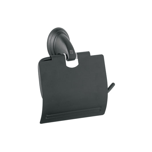 Portarrollo metálico acabado negro, Foset Aqua 45983