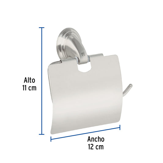 Portarrollo metálico acabado satín, Foset Aqua 45982