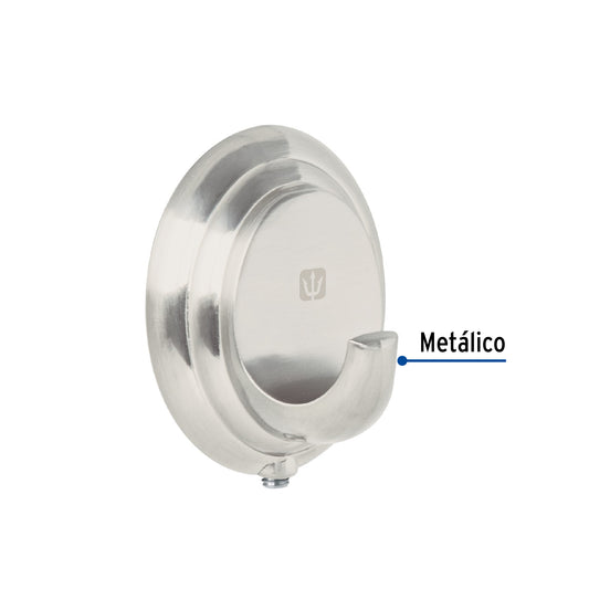 Gancho sencillo metálico acabado satín, Foset Aqua 45986