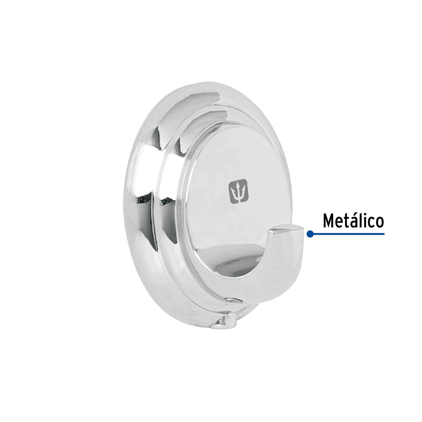 Gancho sencillo metálico acabado cromo, Foset Aqua 45984