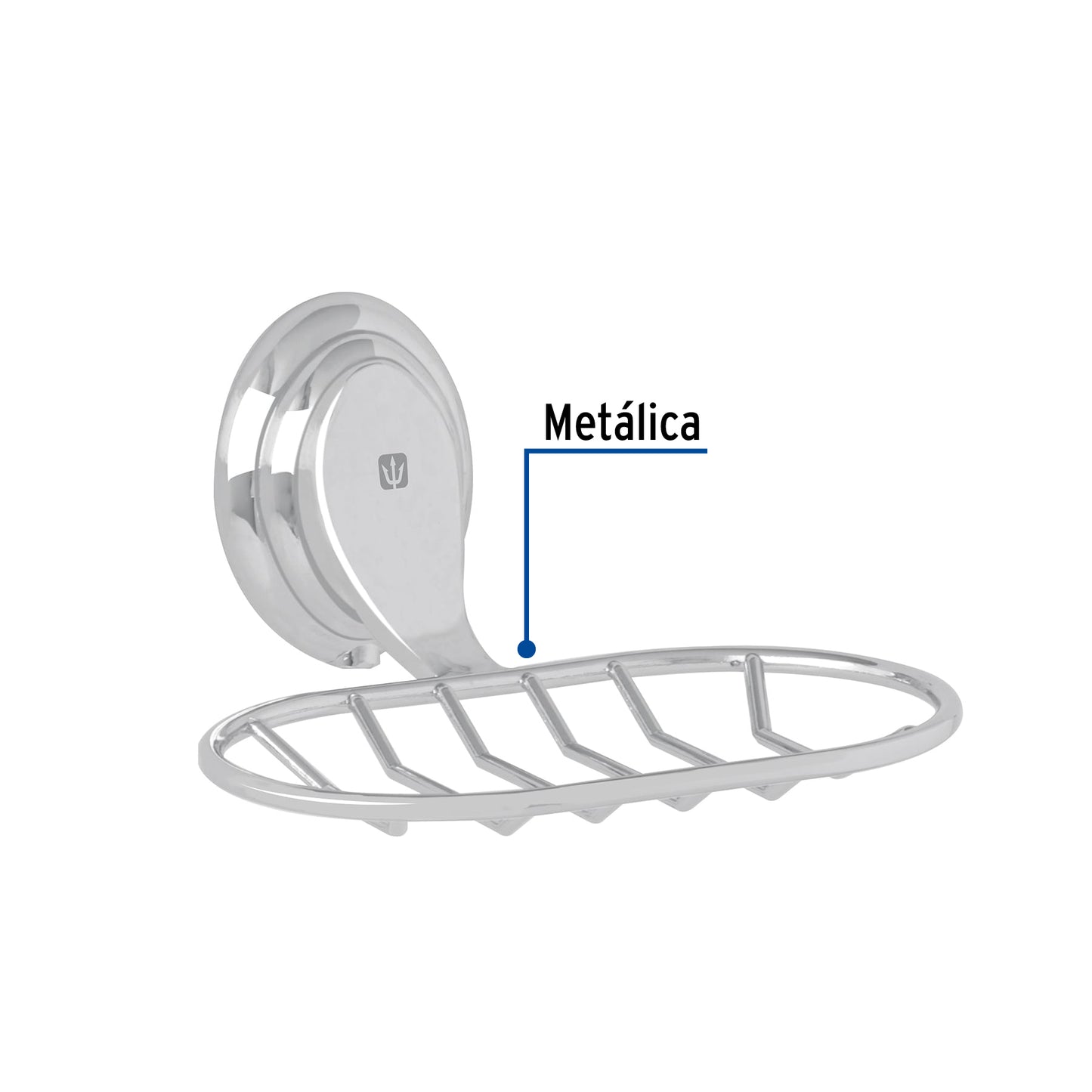 Jabonera metálica cromo, Foset Aqua 45988