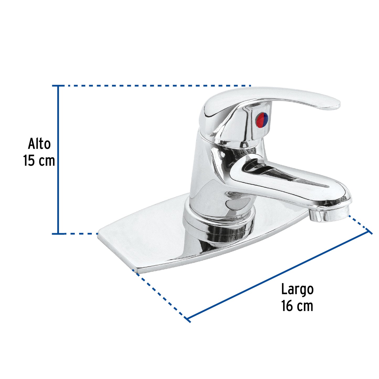 Monomando lavabo cromo, AQUA 49408