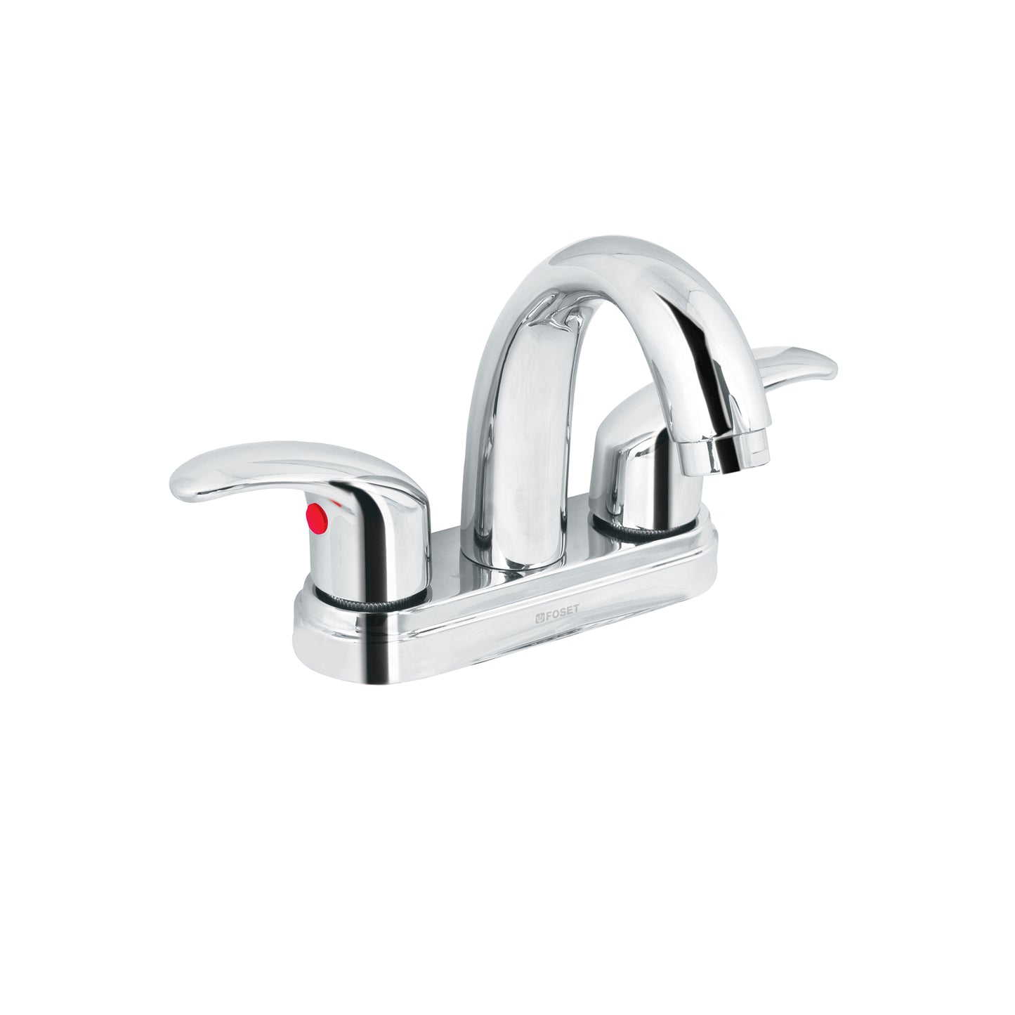 Mezcladora lavabo 4" cromo, nariz curva, palanca, AQUA 49693