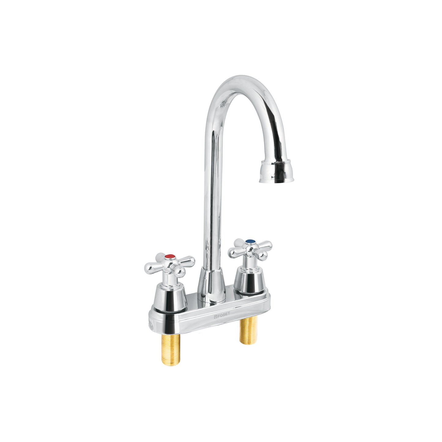 Mezcladora lavabo 4" cromo, tipo bar, cruceta, AQUA 49690