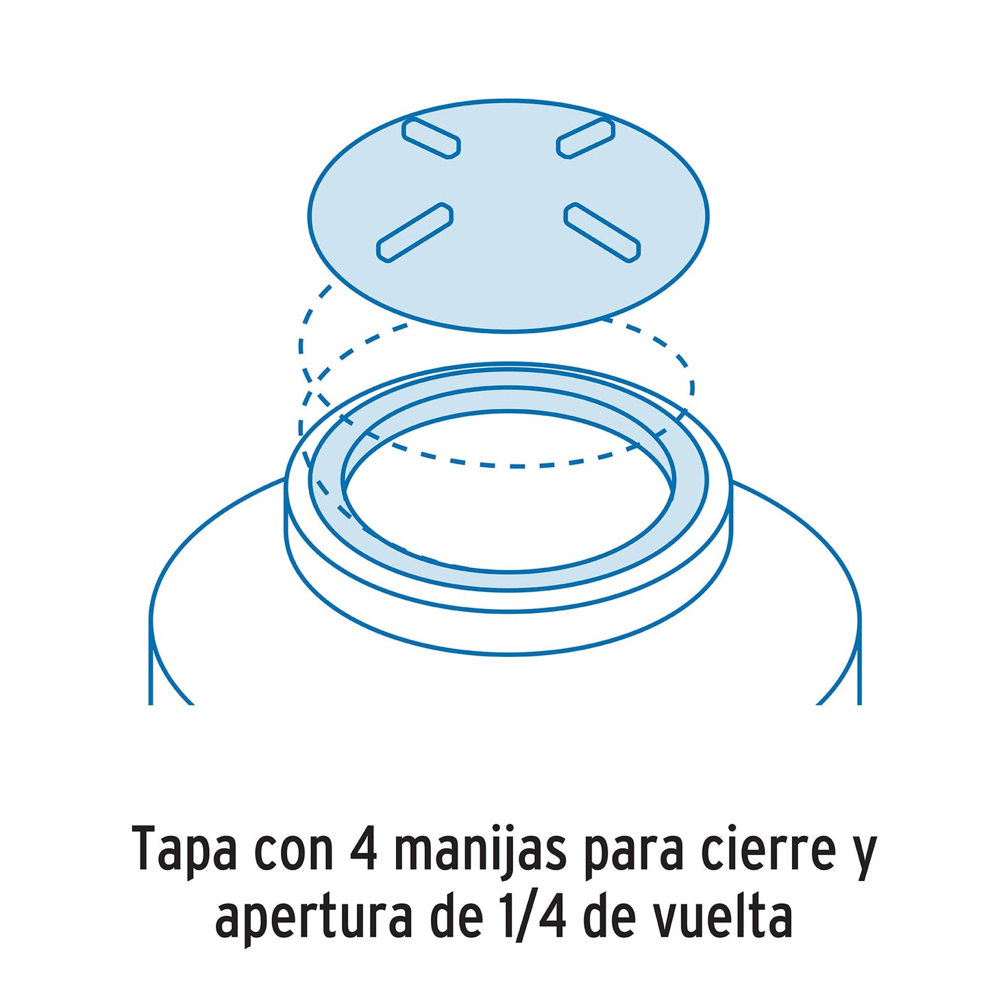 Tapa de 18" con arillo para tinaco, FOSET 40131