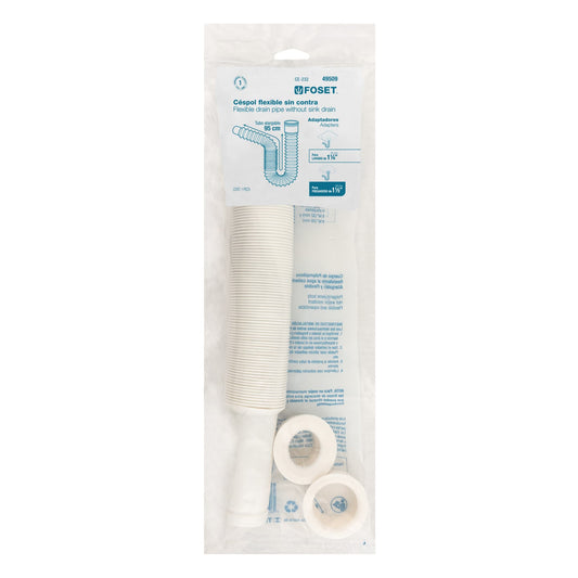 Céspol flexible, polietileno blanco, para lavabo y fregadero 49509