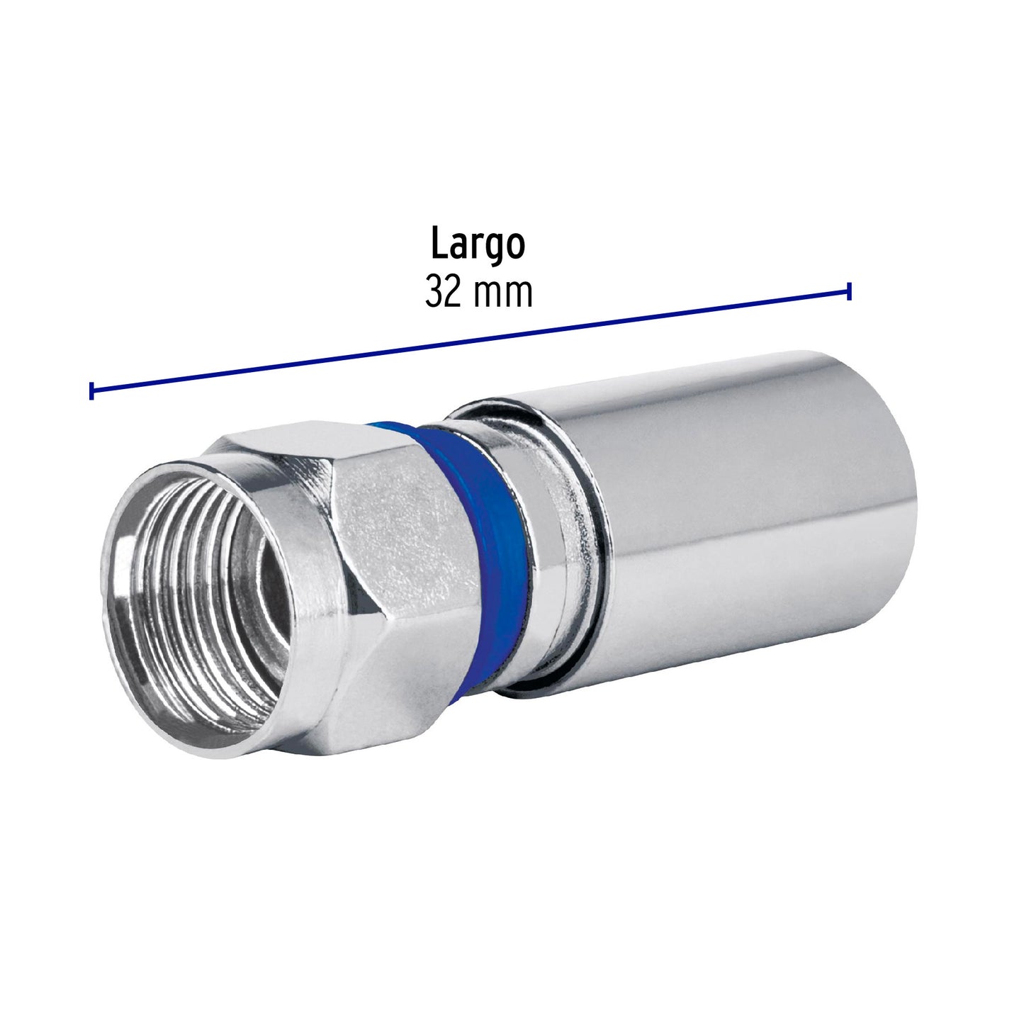 Bolsa con 2 conectores coaxiales RG 6 de compresión