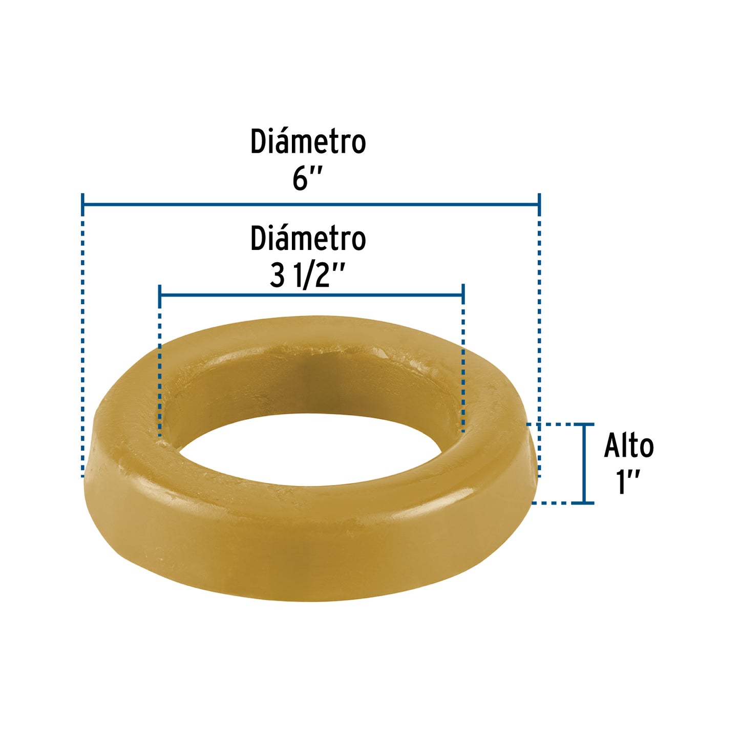 Cuello de cera sin guía para WC, robusto, 250 g, FOSET 46236