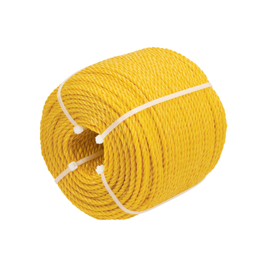 Kilo de cuerda amarilla de polipropileno 4 mm, rollo 1kg