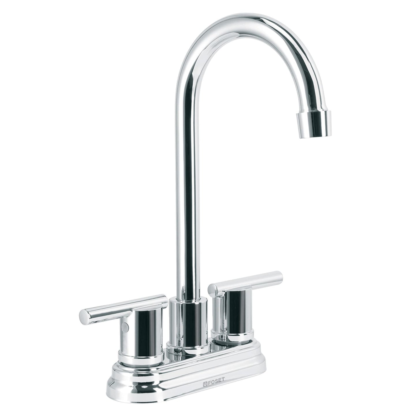 Mezcladora cromo 4" para lavabo cuello tipo bar, Foset 49930