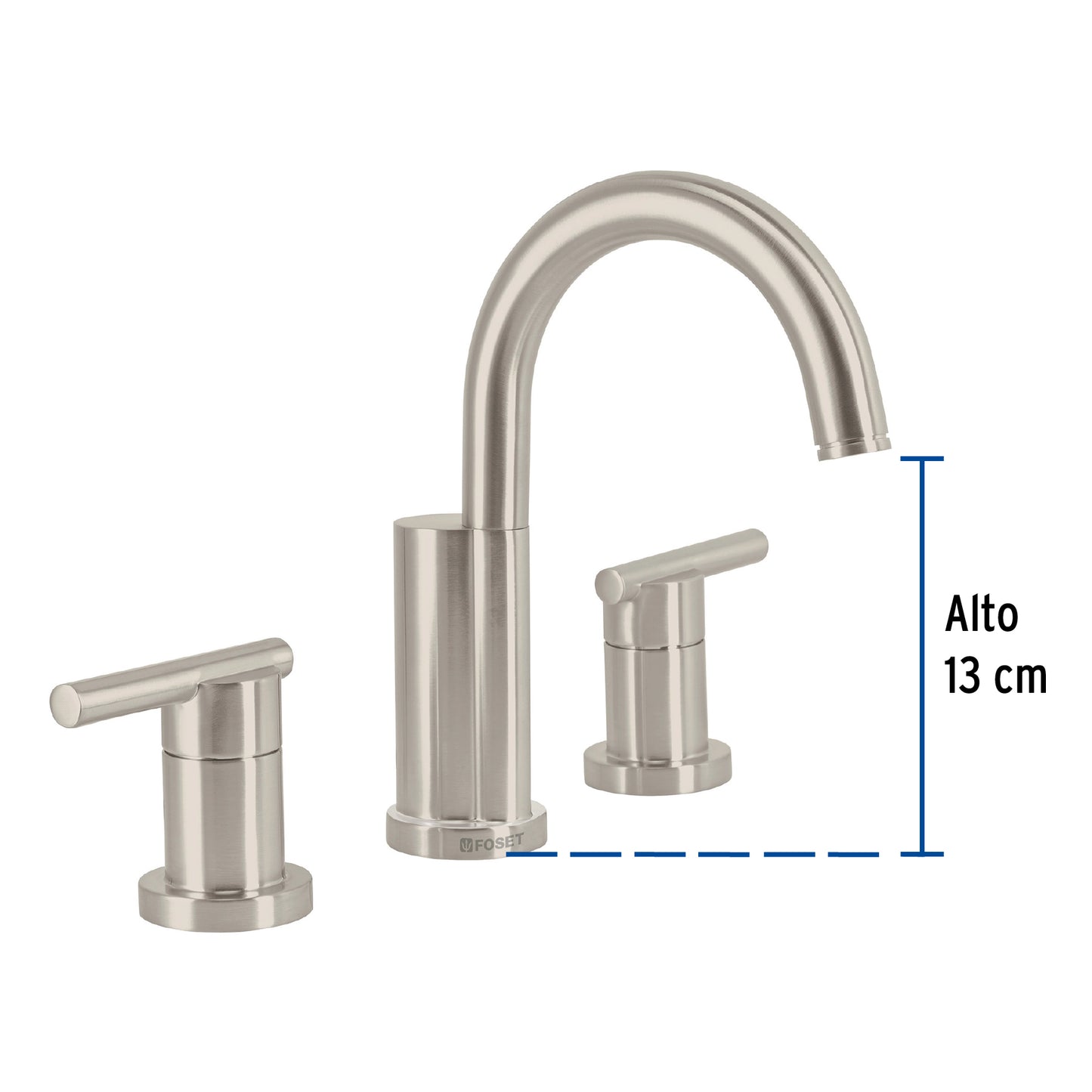Mezcladora satín para lavabo con taladros separados, Foset 49938