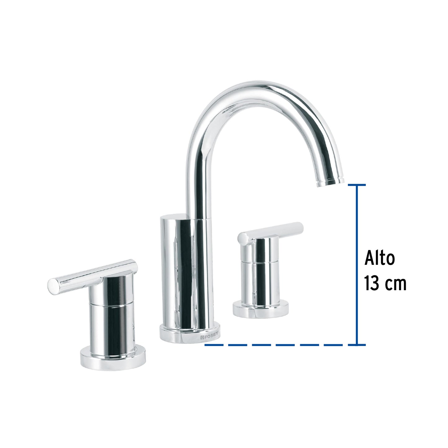 Mezcladora cromo para lavabo con taladros separados, Foset 49926