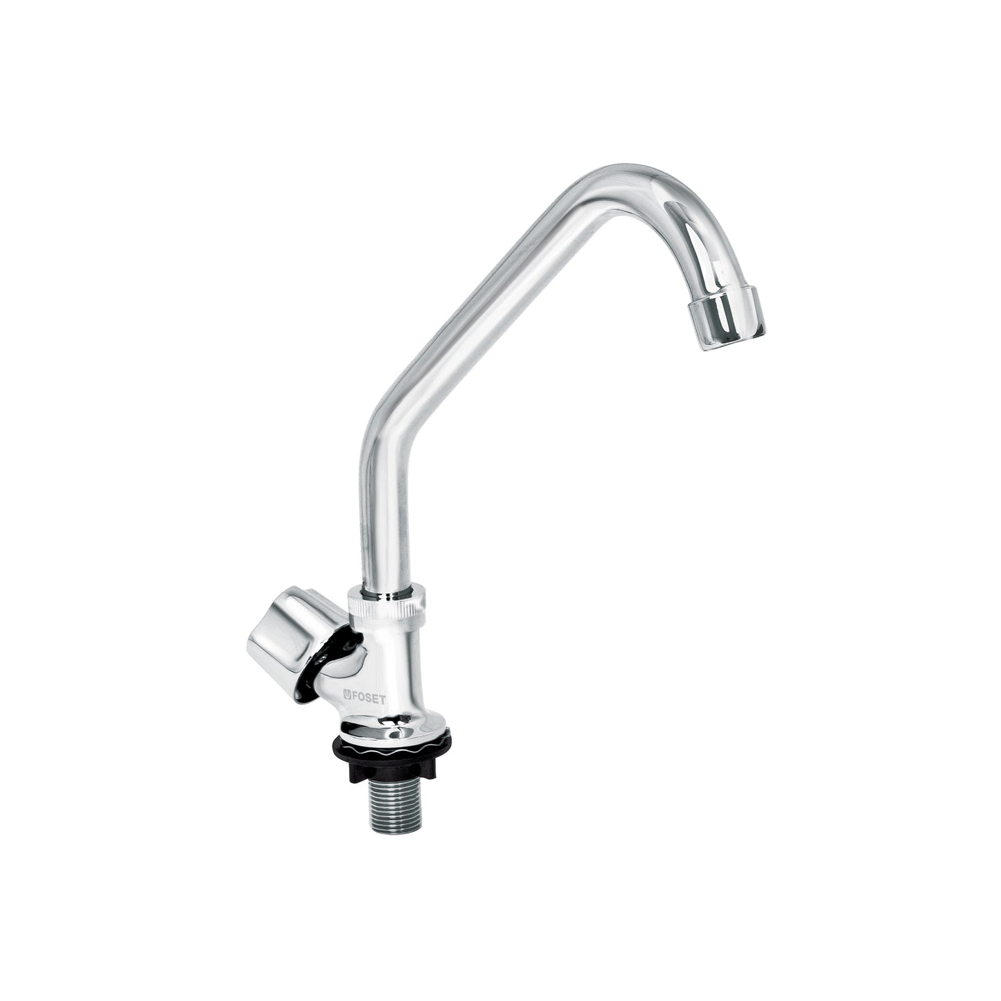 Llave individual fregadero, cuello corto, hexagonal, BASIC 49500