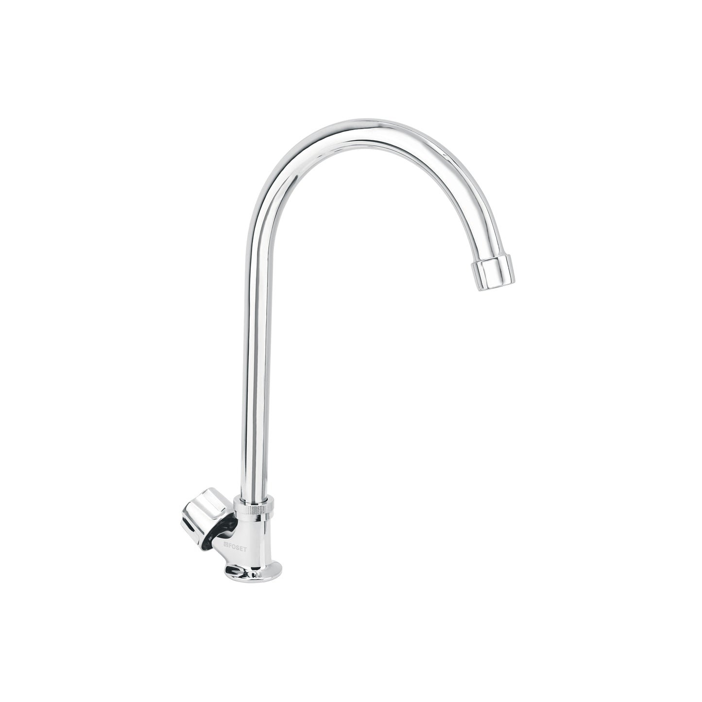 Llave individual fregadero, cuello curvo, hexagonal, BASIC 47691