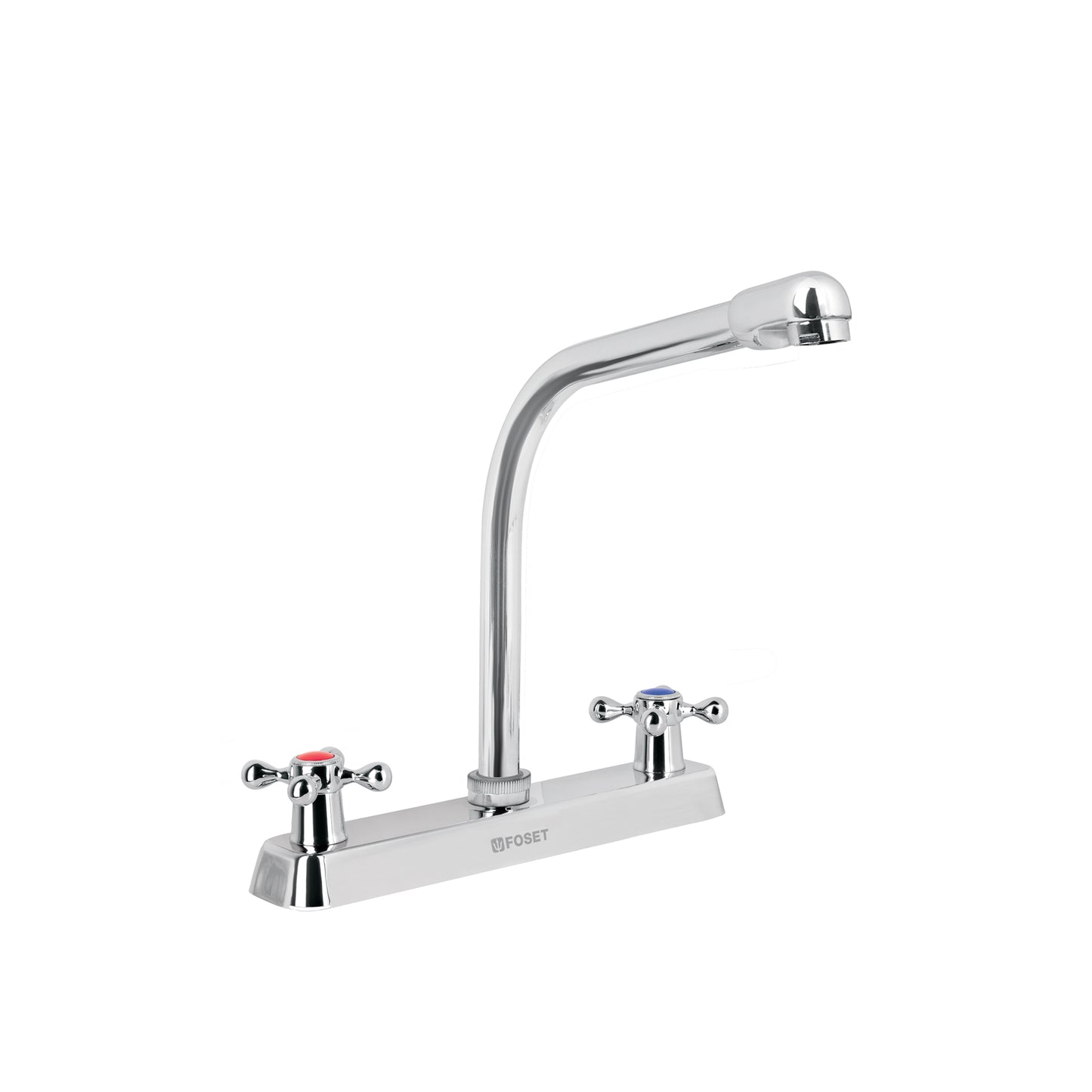 Mezcladora 8" fregadero cromo, cuello cobra, cruceta, BASIC 45613