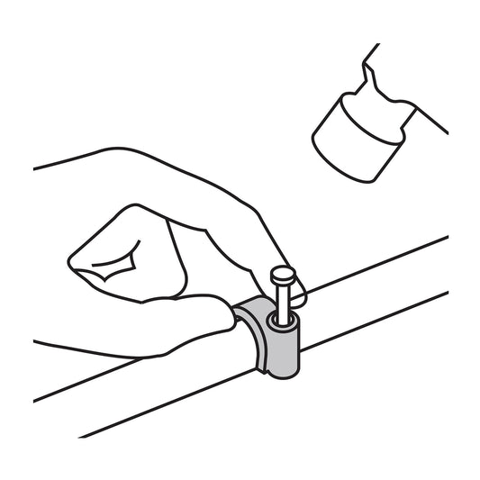 Bolsa con 500 grapas blancas para cable redondo