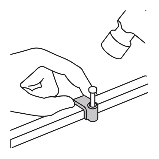 Bolsa con 20 grapas blancas para cable plano