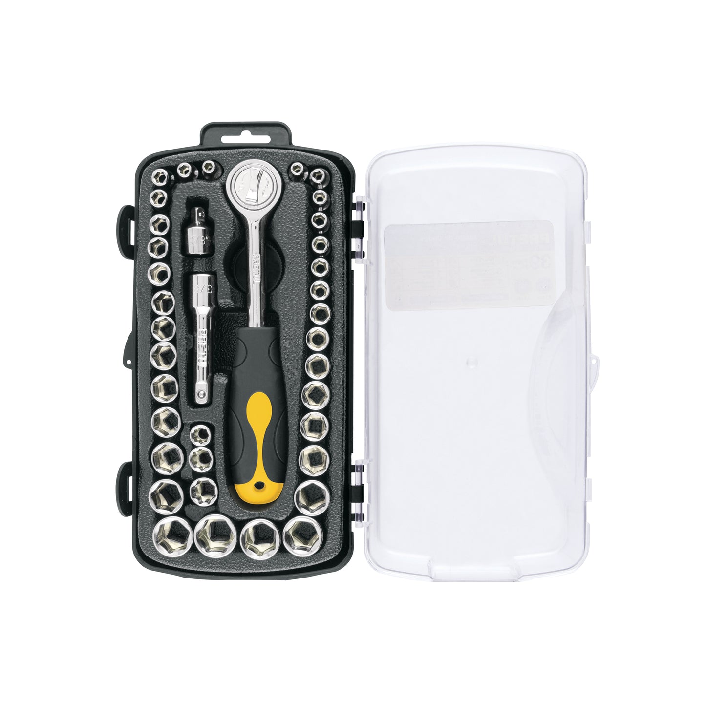Juego de 39 herramientas 1/4" y 3/8" para mecánico, Pretul 23969