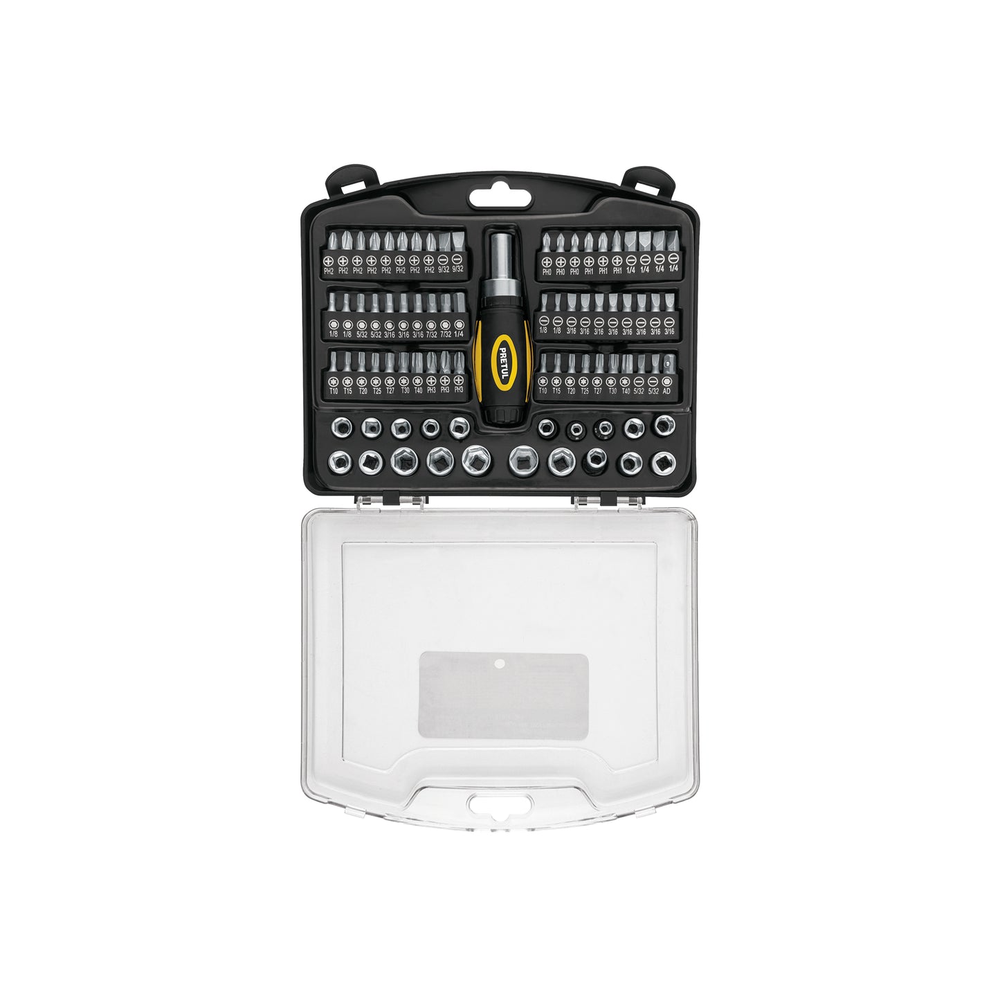 Juego de 81 herramientas 1/4" para mecánico, Pretul 23972