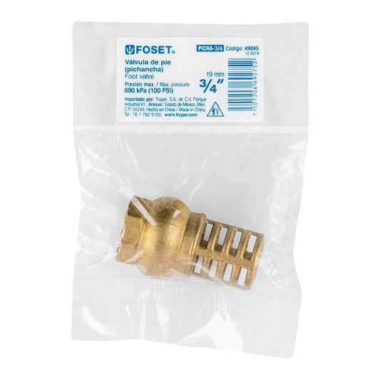 Pichancha con rejilla de latón 3/4", FOSET 49045