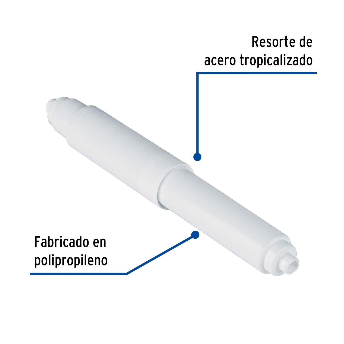 Tubo de repuesto para portarrollo, plástico, BASIC 48199