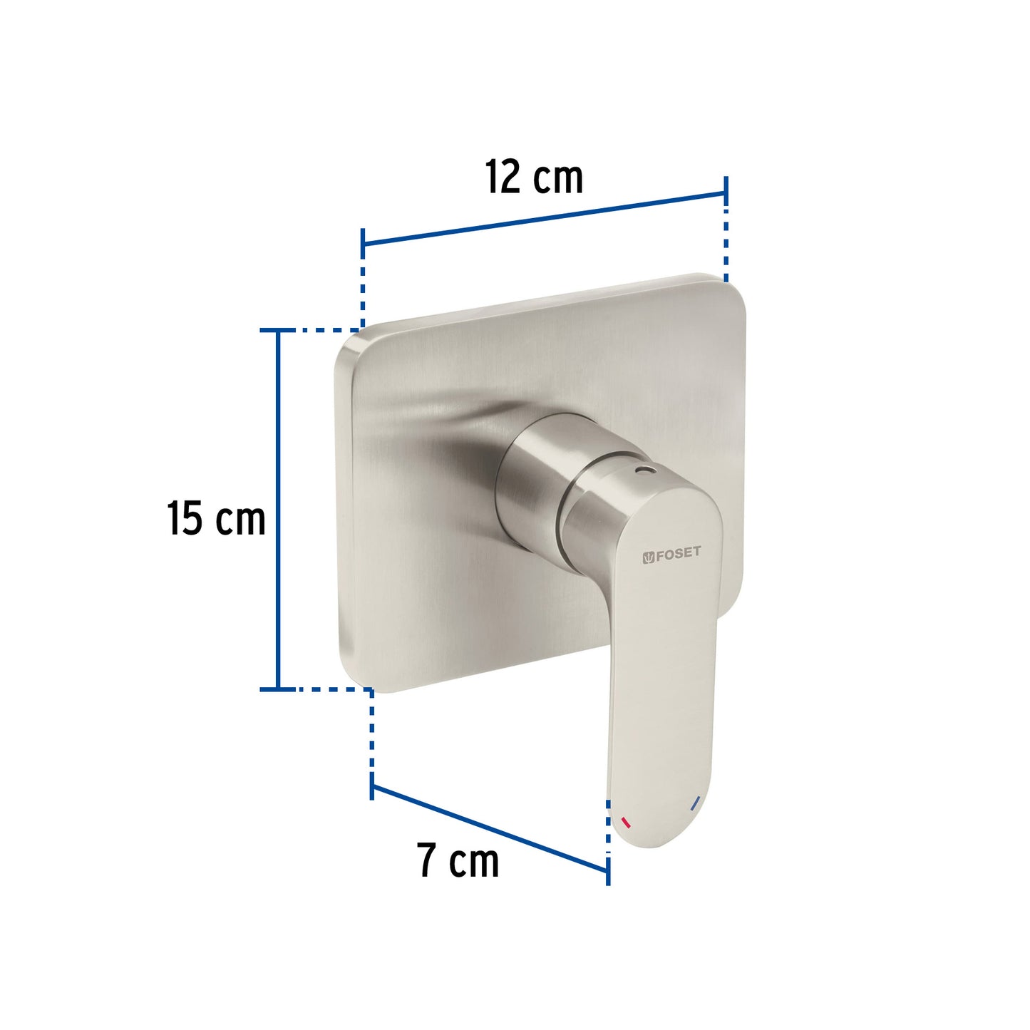 Monomando para regadera, satín, RIVIERA 45200