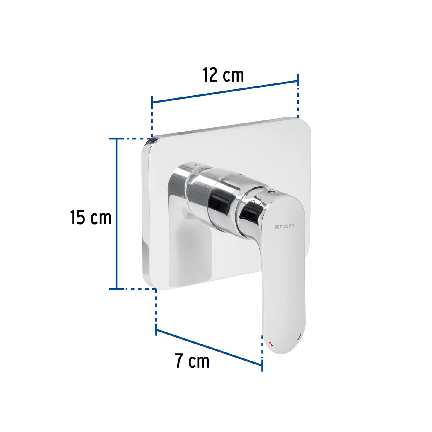 Monomando para regadera, cromo, RIVIERA 45199