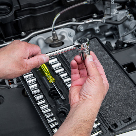 Juego de 39 herramientas 1/4" y 3/8" para mecánico, Pretul 24220