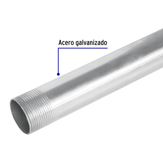 Tubo Conduit 1 1/4" para mufa, pared gruesa (0.9 mm), 1.5 m