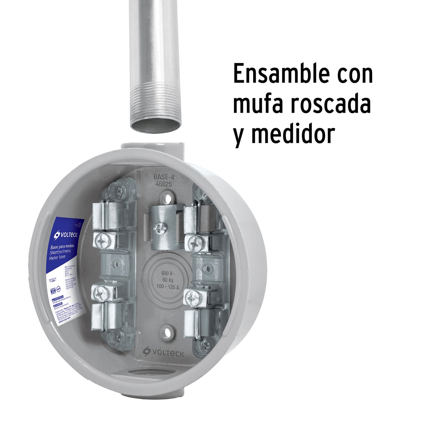 Tubo Conduit 1 1/4" para mufa, pared gruesa (0.9 mm), 1.5 m