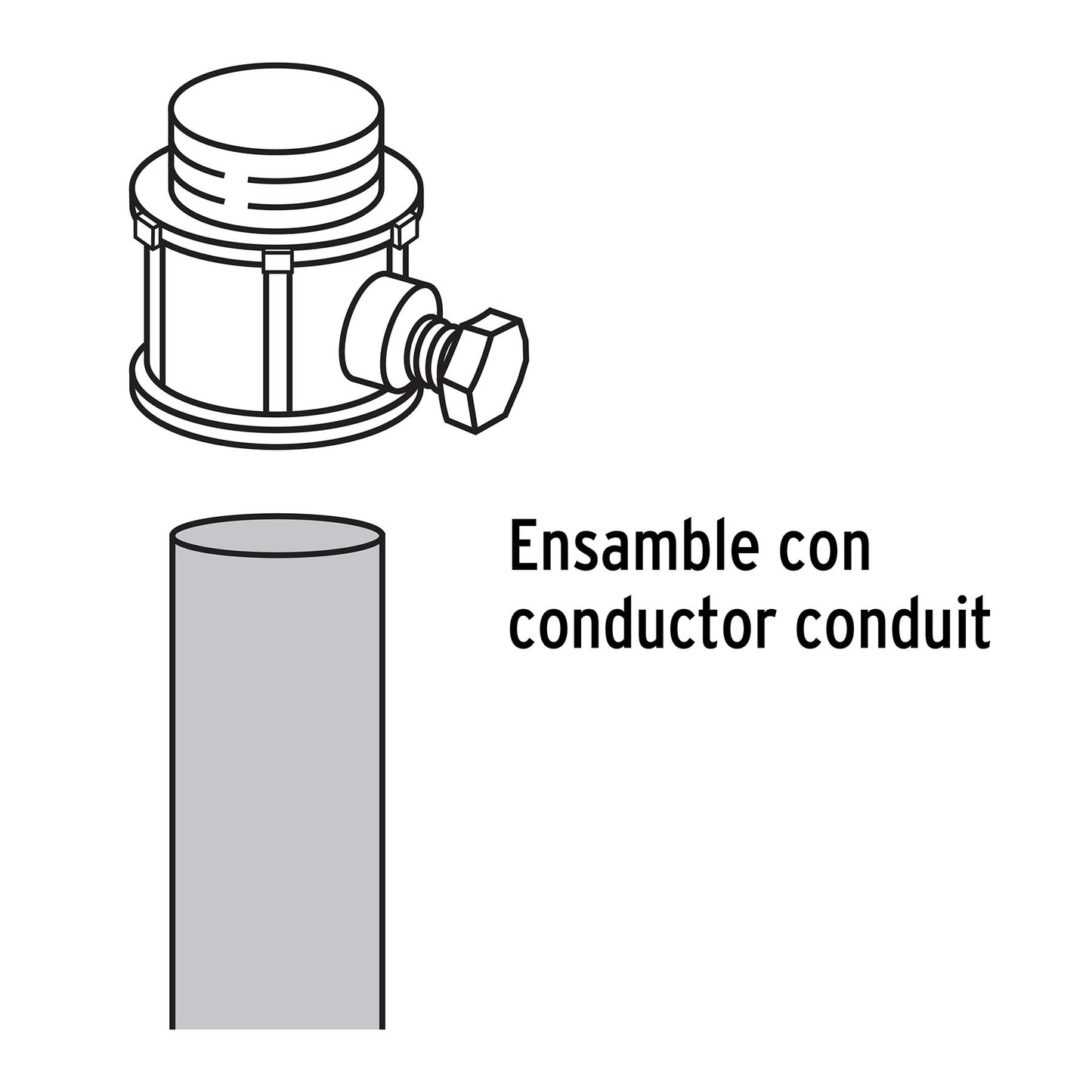 Tubo Conduit 1 1/4" para mufa, pared gruesa (0.9 mm), 1.5 m