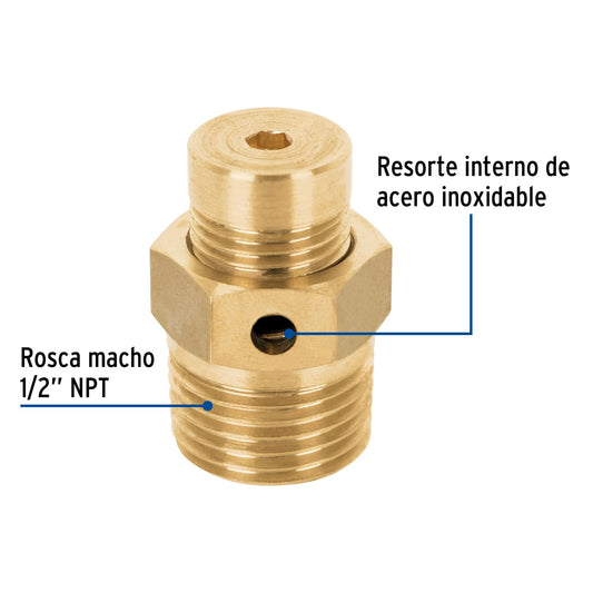 Válvula de alivio 1/2", FOSET 40011