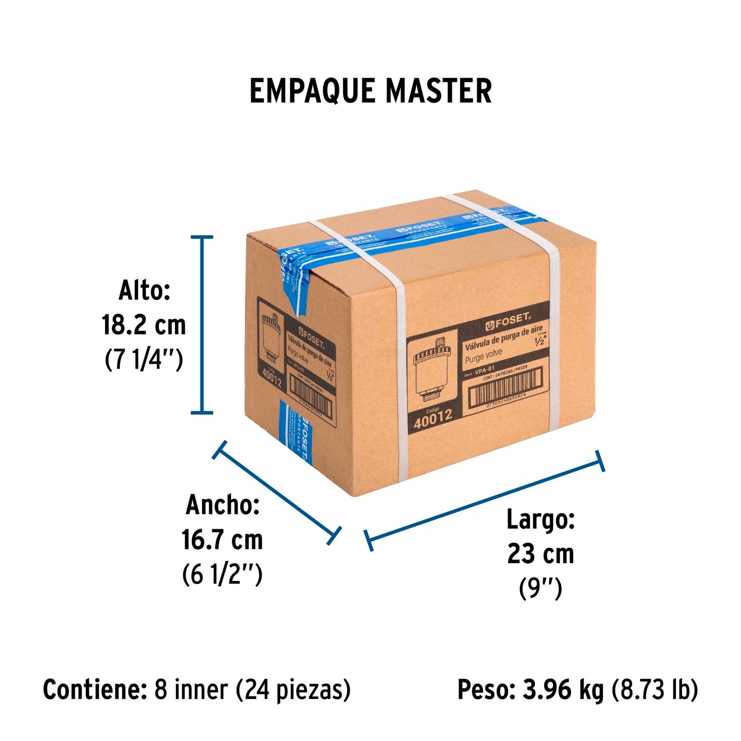 Válvula de purga de aire 1/2", FOSET 40012