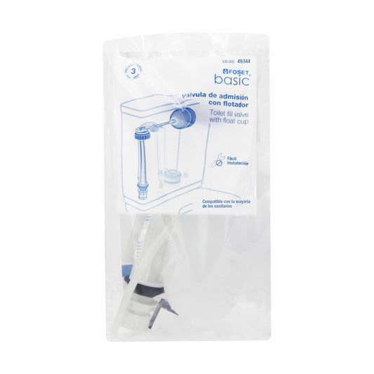 Válvula de llenado de plástico con flotador para tanque bajo 49344