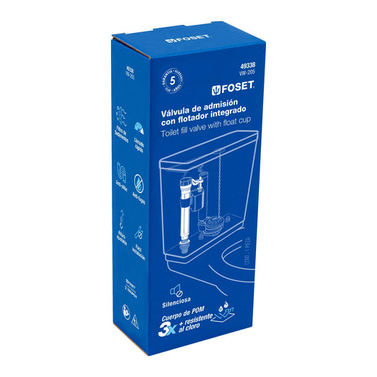 Válvula de llenado, ajustable, de plástico para tanque bajo 49338