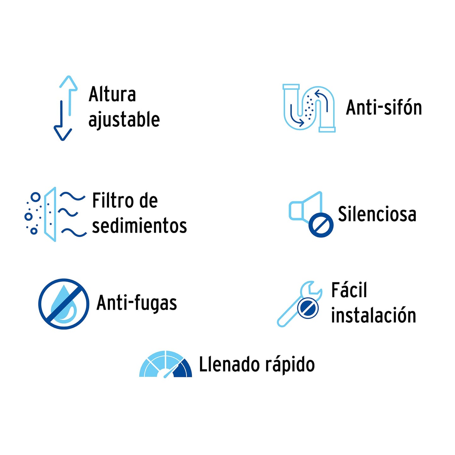 Válvula universal de llenado para WC, FOSET 46298