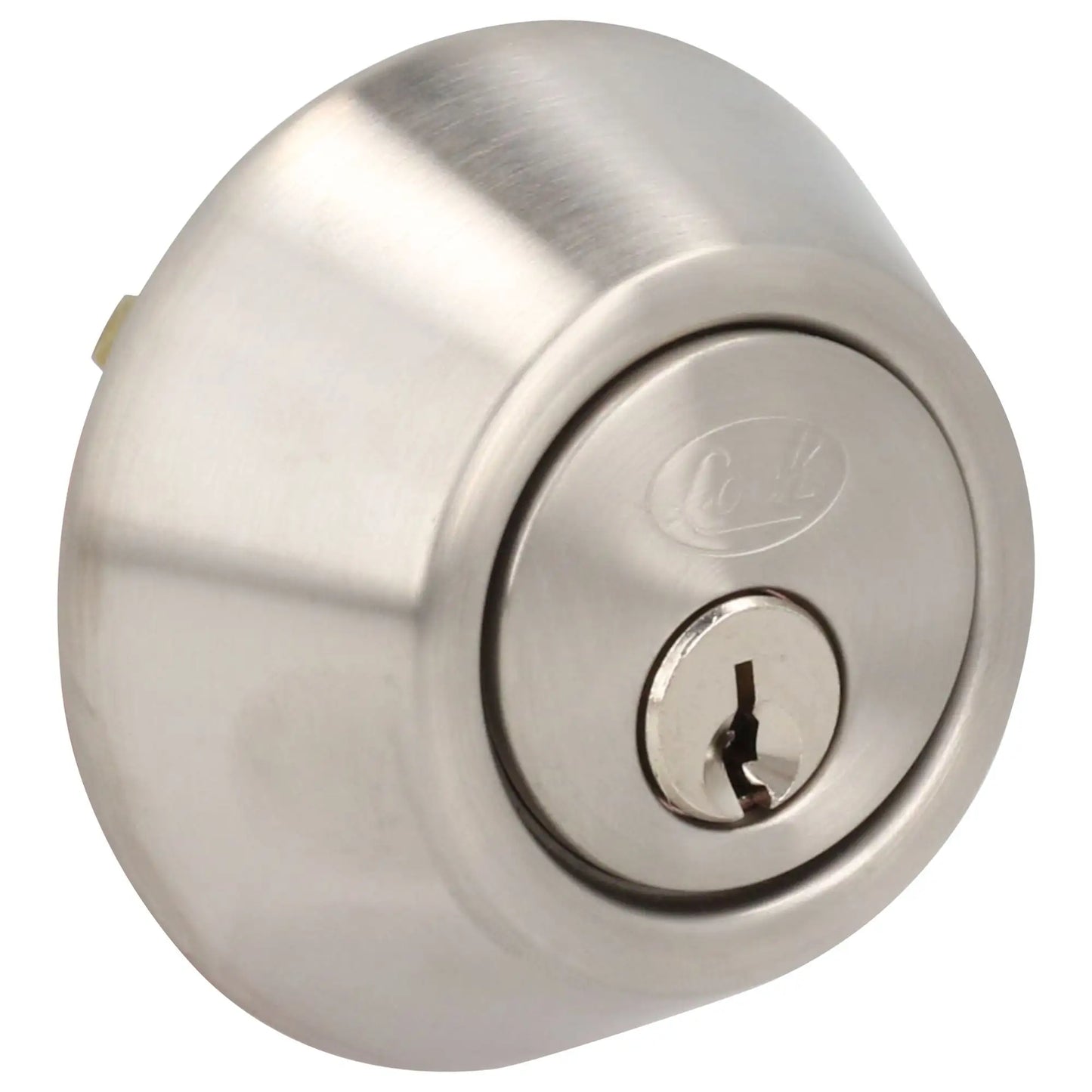 Cerrojo residencial función sencilla, níquel satinado, llave estándar, blíster