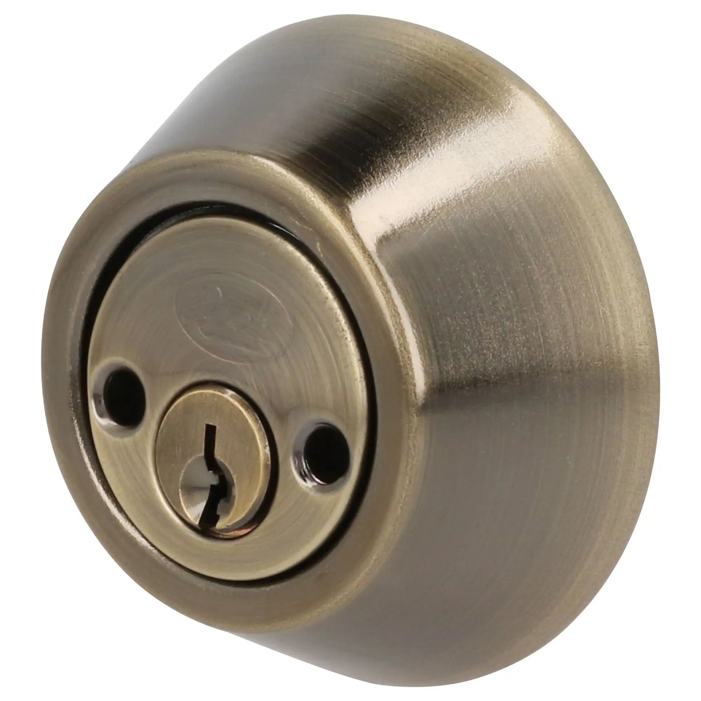 Cerrojo residencial función doble, latón antiguo, llave estándar, blíster