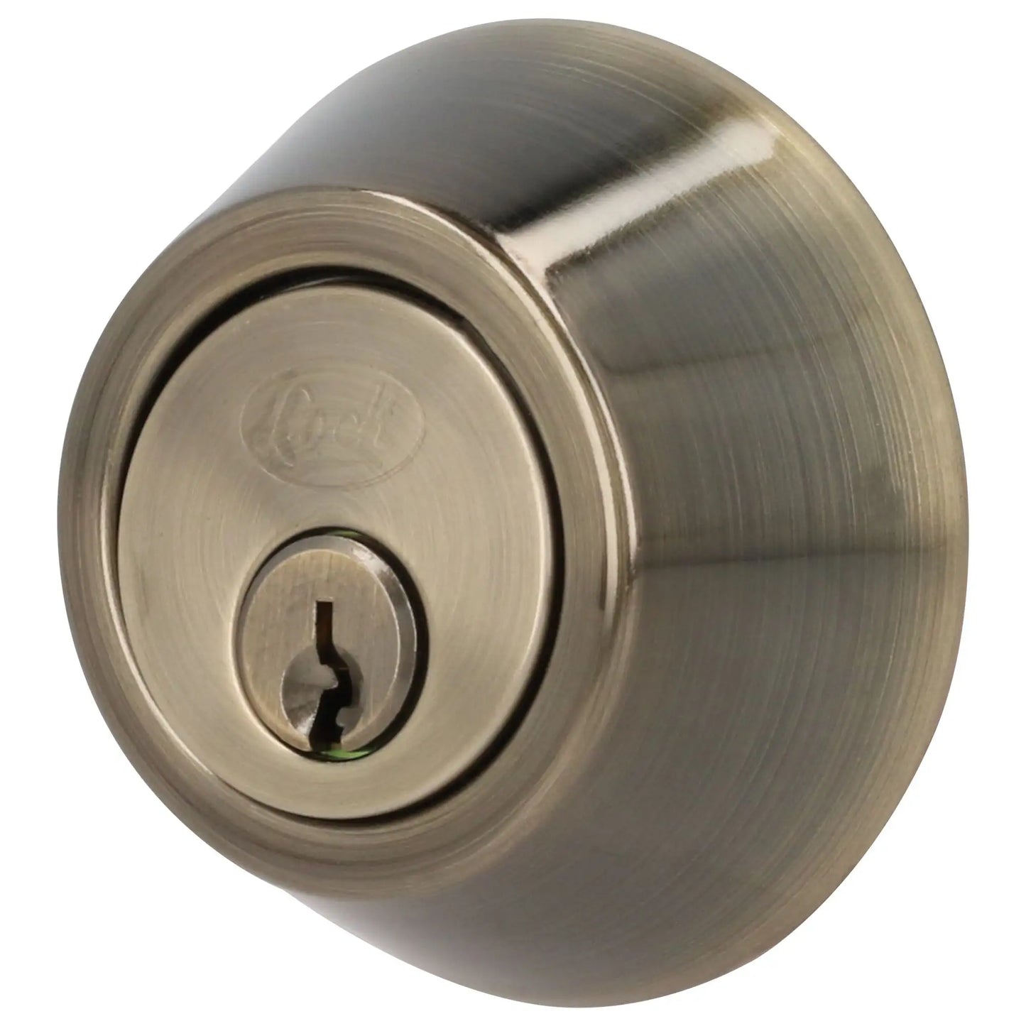 Cerrojo residencial función sencilla, latón antiguo, llave estándar, blíster