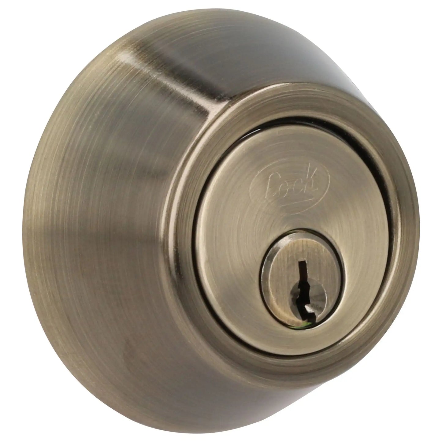 Cerrojo residencial función sencilla, latón antiguo, llave estándar, blíster