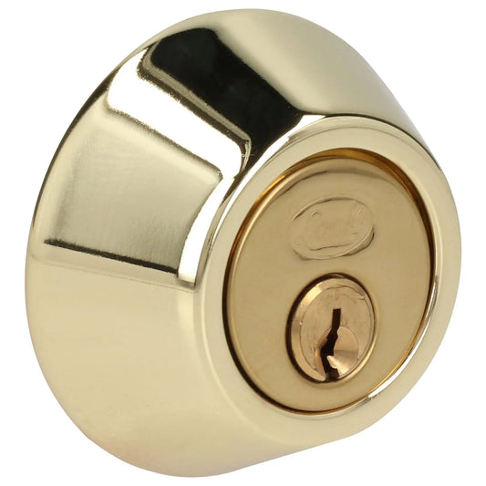 Cerrojo residencial función doble, latón brillante, llave estándar, blíster