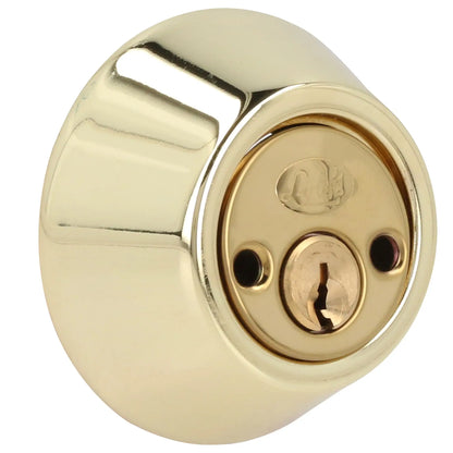 Cerrojo residencial función doble, latón brillante, llave estándar, blíster