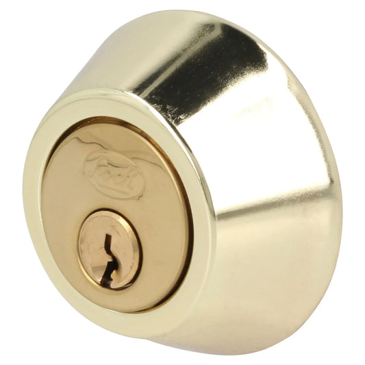 Cerrojo residencial función sencilla, latón brillante, llave estándar, blíster