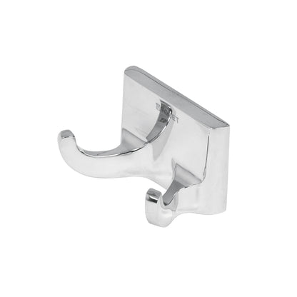 Gancho doble para toallas, metálico, cromo, BASIC 49609