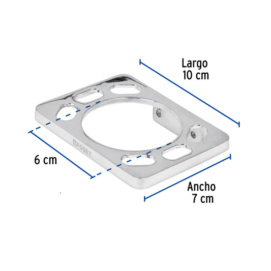 Portavaso cepillero, metálico, cromo, BASIC 49610