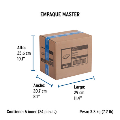Jabonera metálica, cromo, BASIC 49611