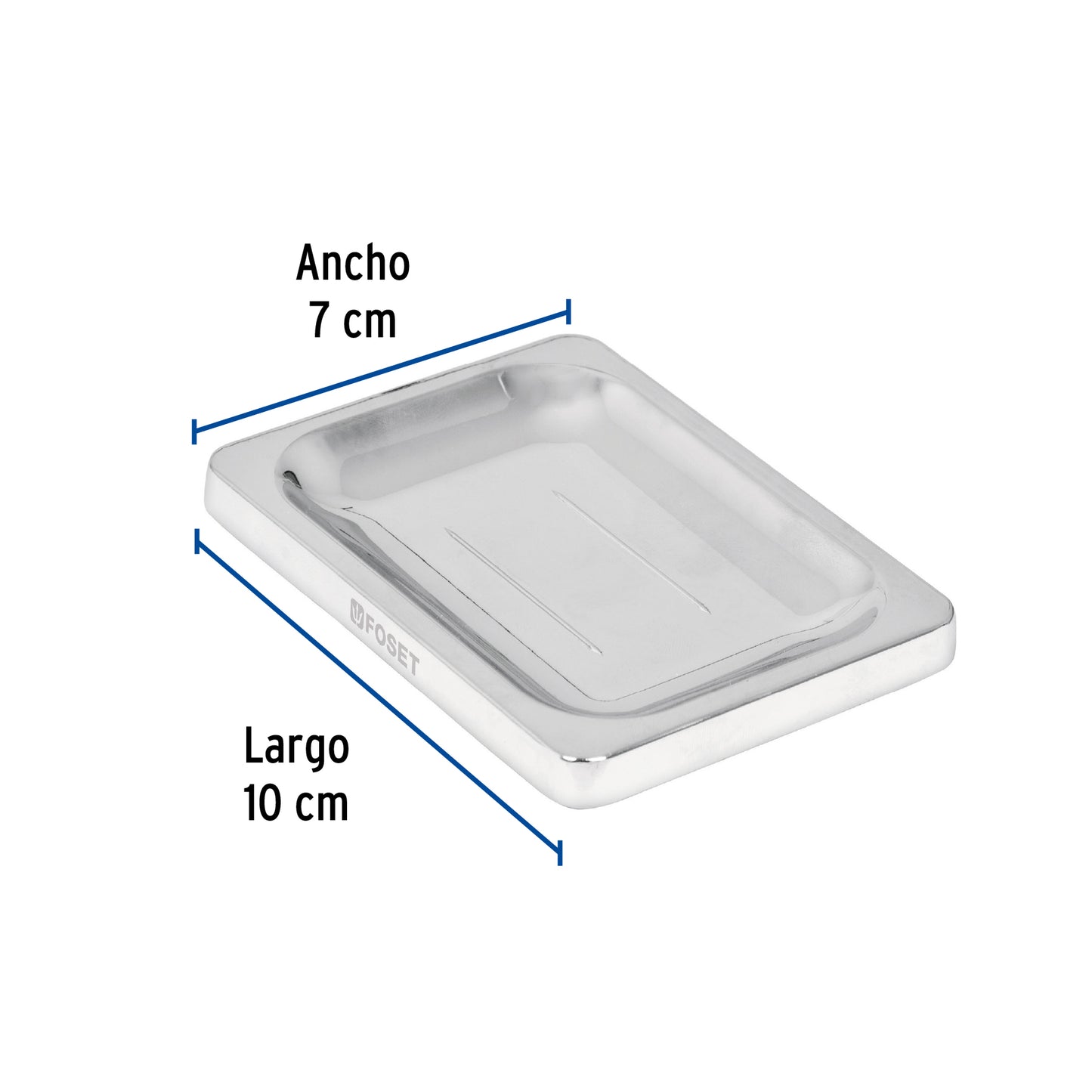 Jabonera metálica, cromo, BASIC 49611