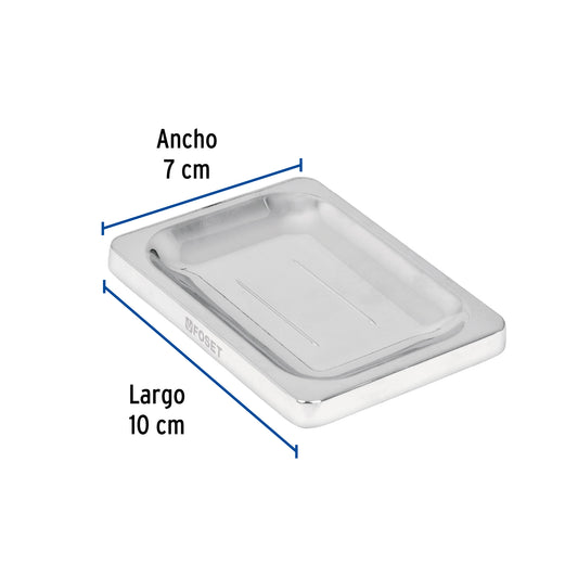 Jabonera metálica, cromo, BASIC 49611